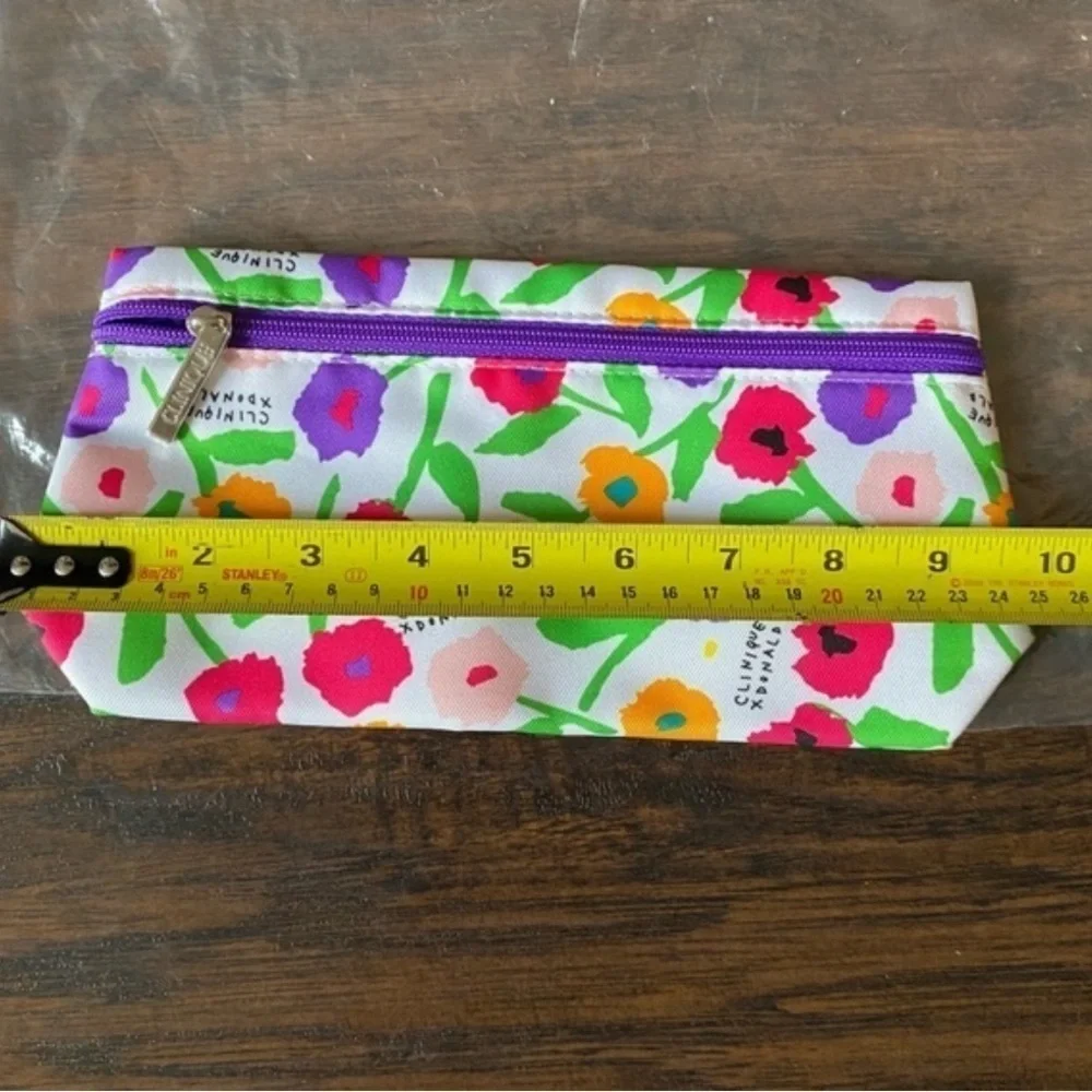 Clinique x Donald Robertson Limited Edition Tote and Makeup Bag Floral
